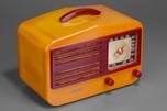 GAROD 1450 Catalin ’Peak-Top’ Radio in Yellow + Raspberry